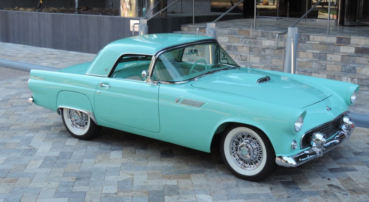 1955 Aqua “turquoise” Thunderbird Blue Convertible For Sale 1955 T Bird