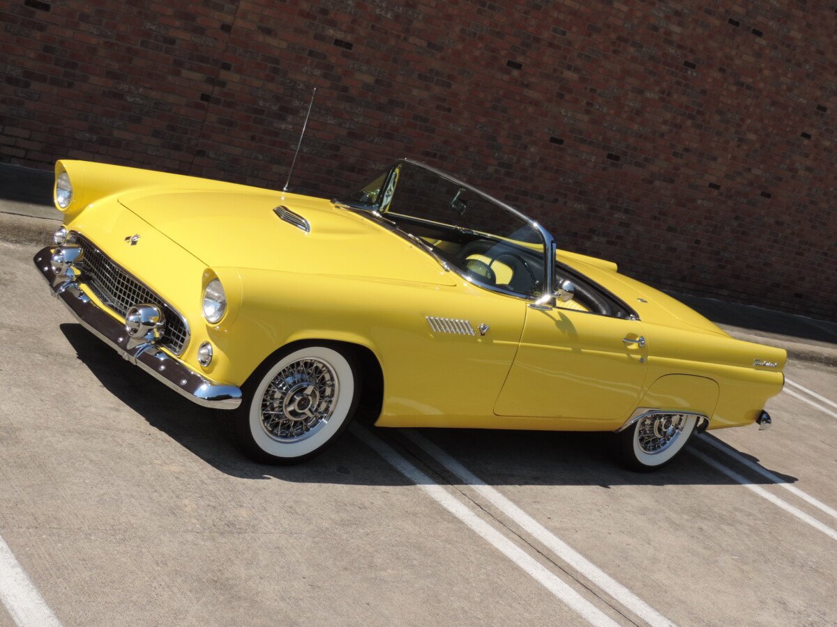 1955-Golden-Rod-Yellow-Thunderbird-For-Sale